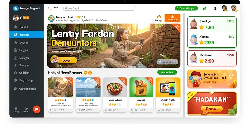 Tangkapan layar fitur interaksi antar pemain.