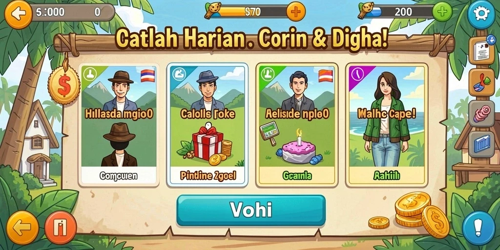 Screenshot menunjukkan interaksi antar pemain dalam misi.